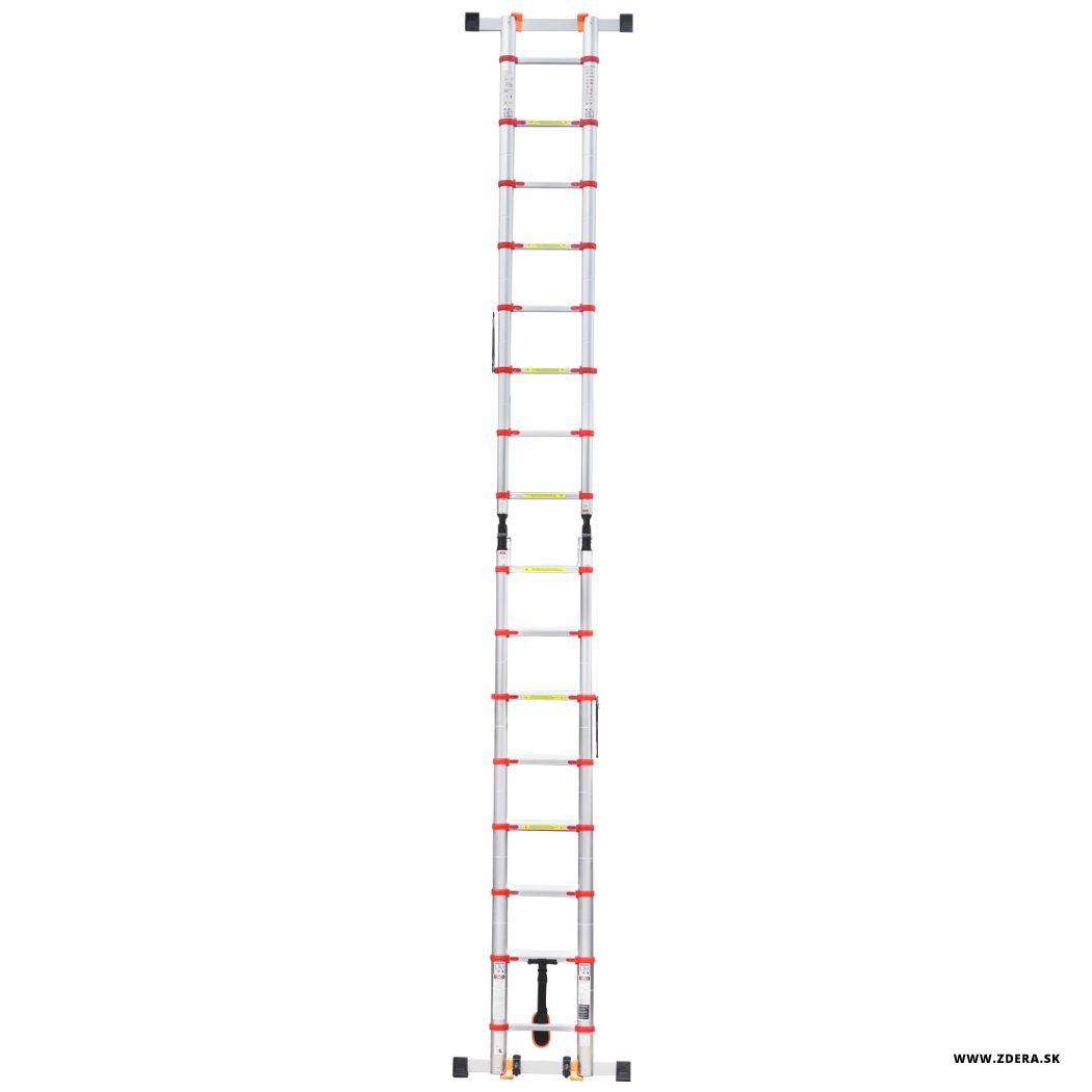 Kĺbový teleskopický rebrík 5,00 m - spevnený 9