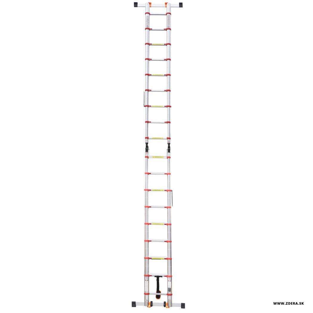 Kĺbový teleskopický rebrík 5,60 m - spevnený 10